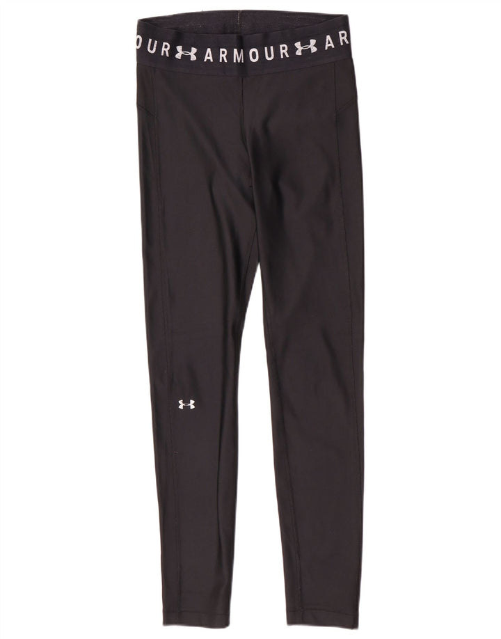 Under Armour Womens Heat Gear Grafiske Leggings UK 12 Medium Black