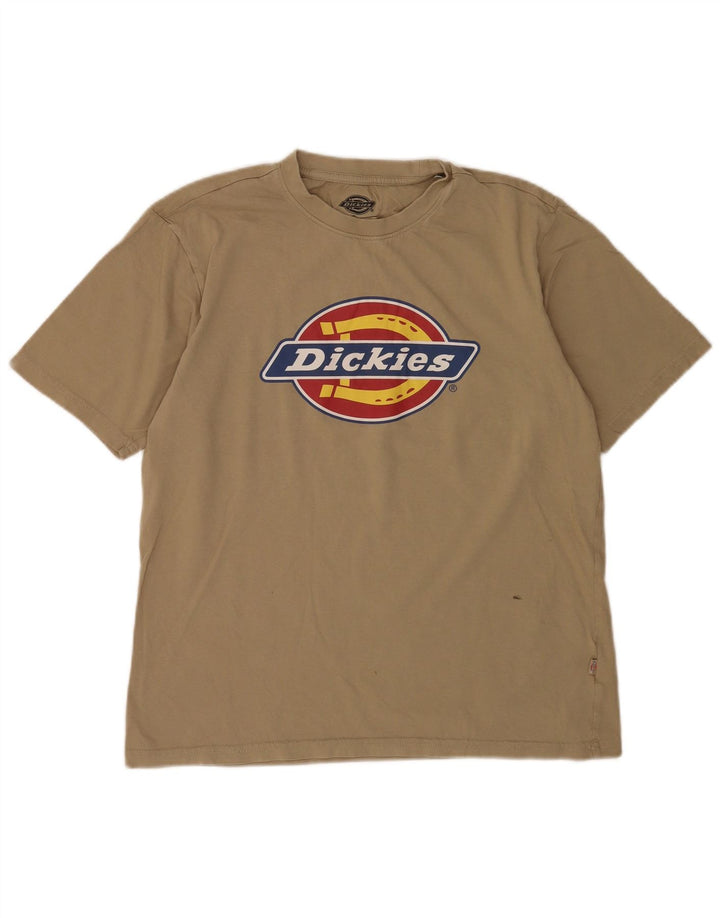 Dickies Herre Grafisk T-Shirt Top Lille Beige Bomuld