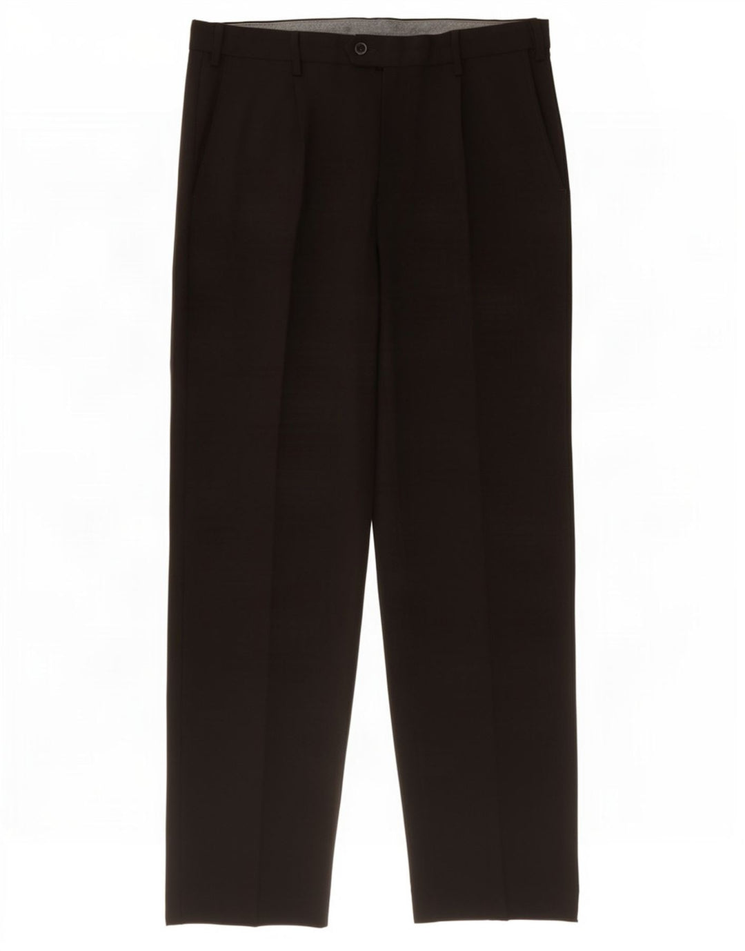 Marks & Spencer Herre Regular Suit Bukser W36 L33 Sort Polyester