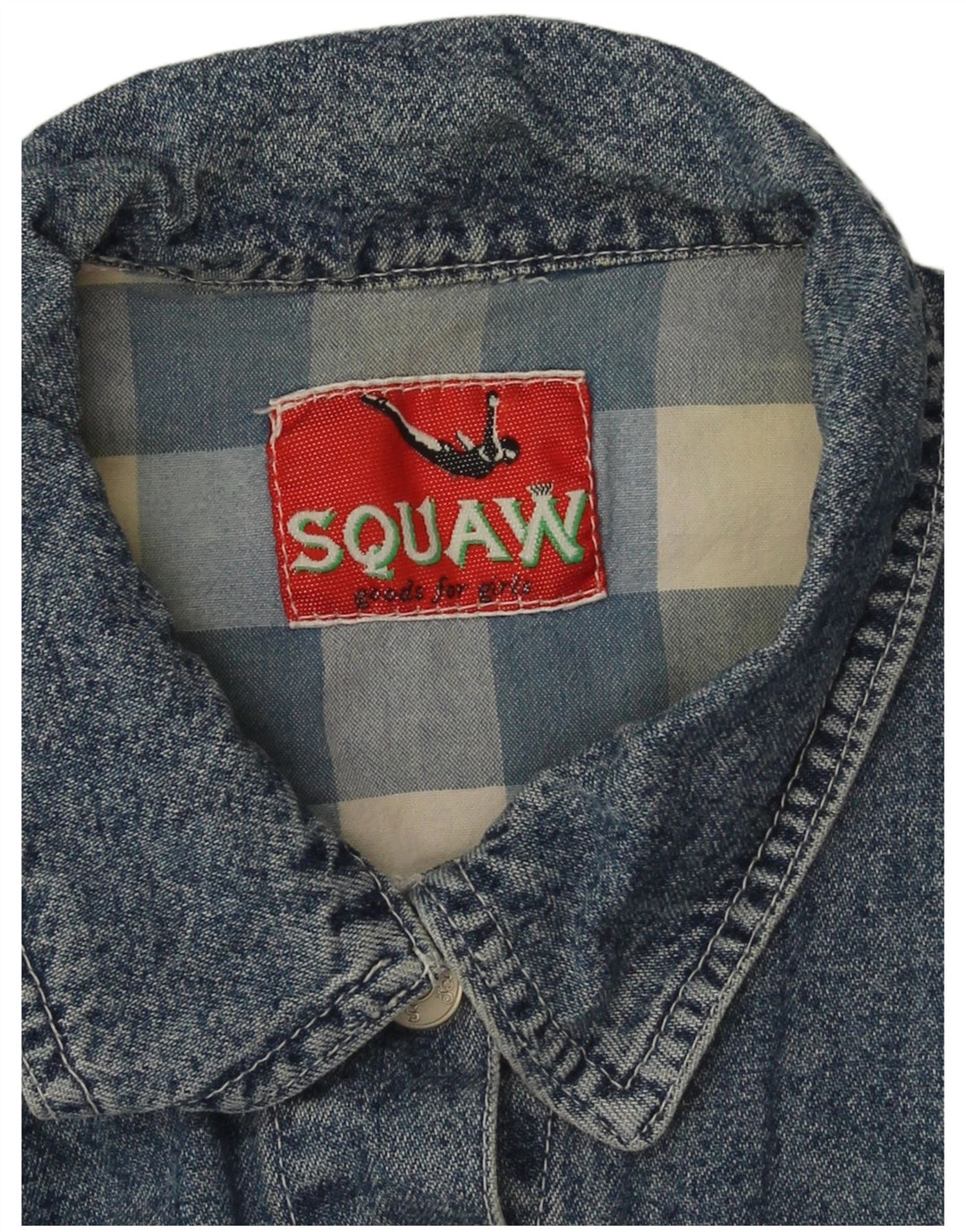 Squaw Dame Denim Gilet UK 10 Lille Blå