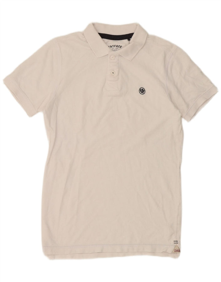 Fat Face Herre Polo Shirt XS Hvid Bomuld