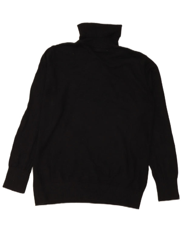 L.L.Bean Dame Rullehals Sweater UK 16 Stor Sort Bomuld