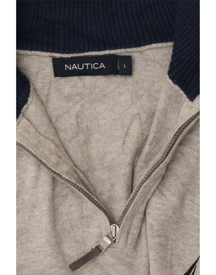 NAUTICA sweater med lynlås til mænd, stor grå