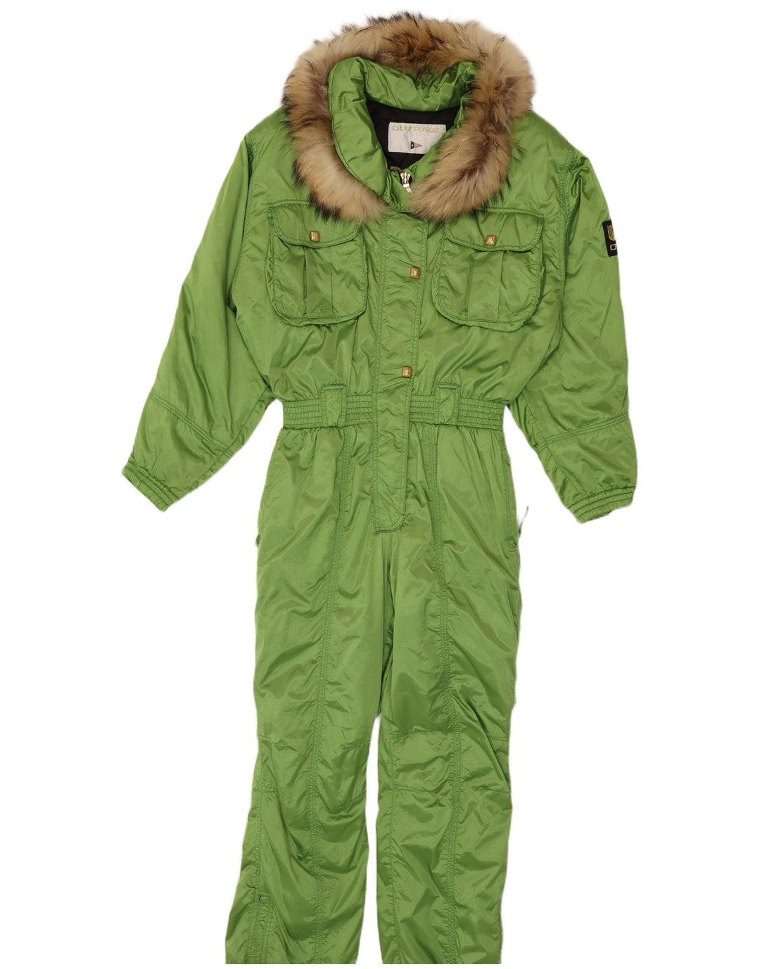 Outrage Dame Hætte Ski Jumpsuit UK 14 Stor Grøn Polyester
