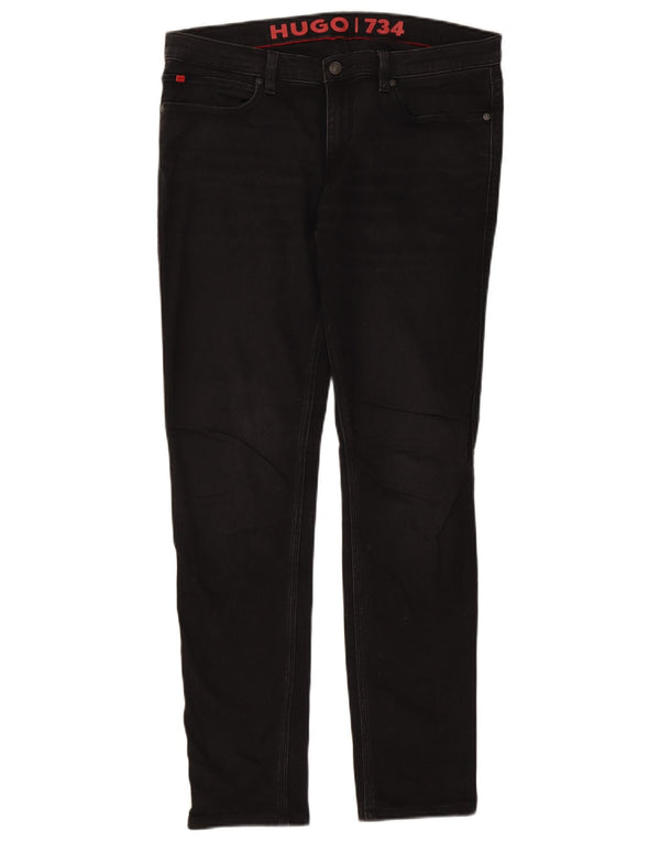 Hugo Boss Herre Slim Jeans W33 L31 Sort Bomuld