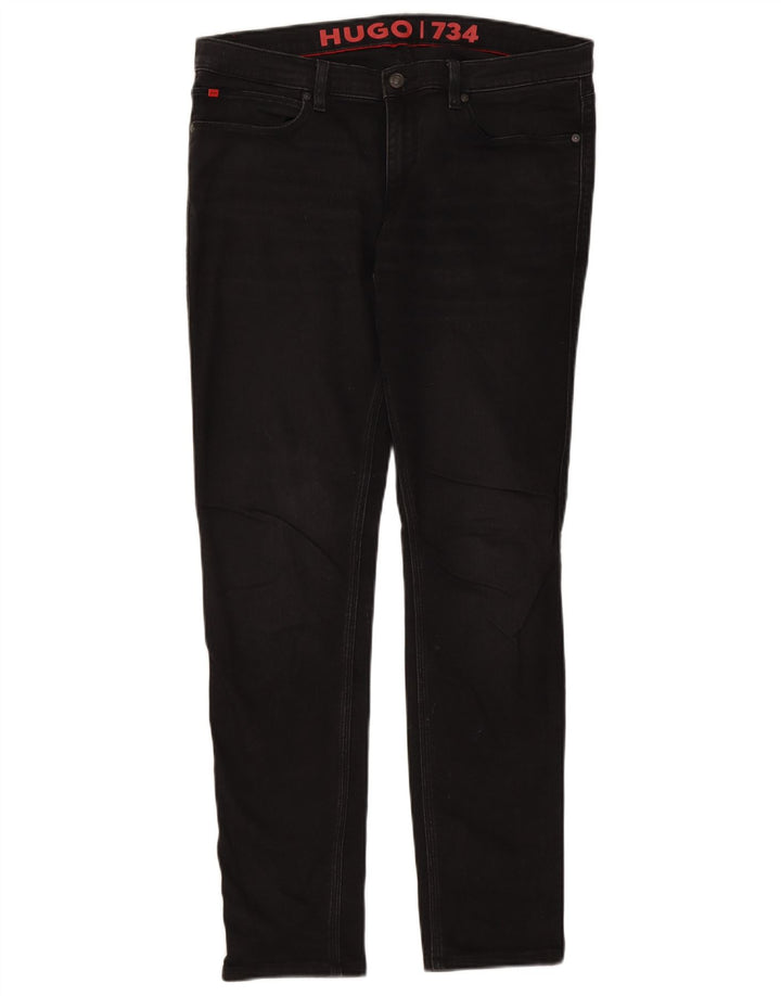 Hugo Boss Herre Slim Jeans W33 L31 Sort Bomuld