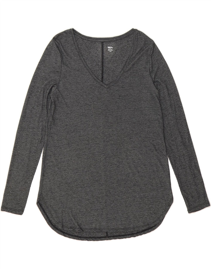 MOSSIMO Womens Long Sleeve Tunic Top UK 16 Large Grey Flecked Rayon Vintage Mossimo and Second-Hand Mossimo from Messina Hembry 