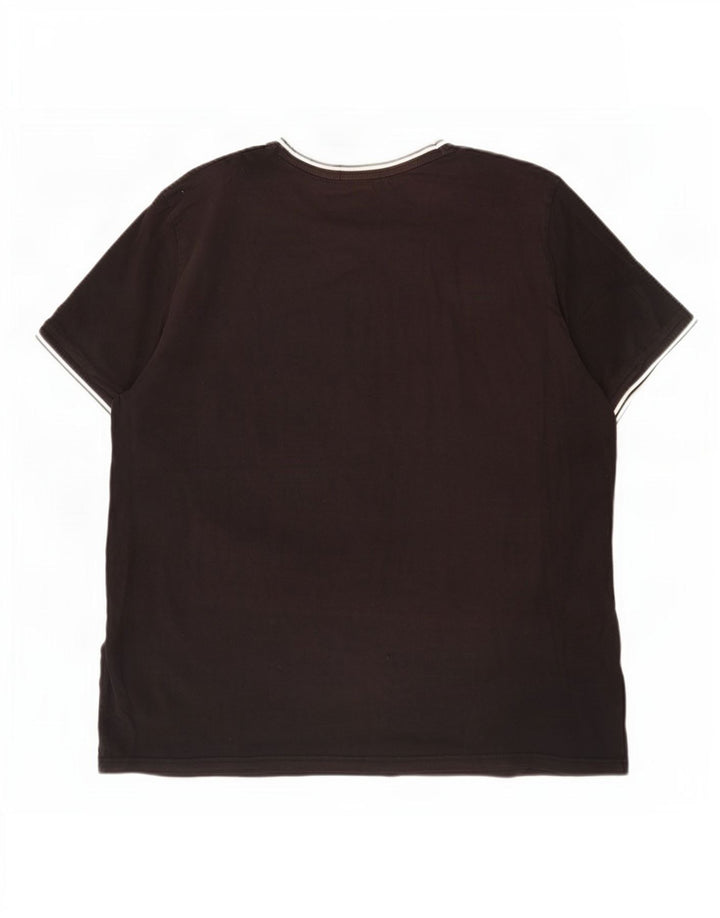Fred Perry Herre T-Shirt Top 2XL Sort Bomuld