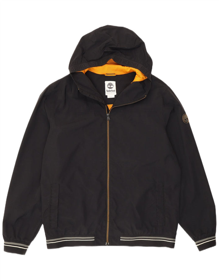 Timberland Herre Hooded Bomber Jacket UK 42 XL Sort Nylon