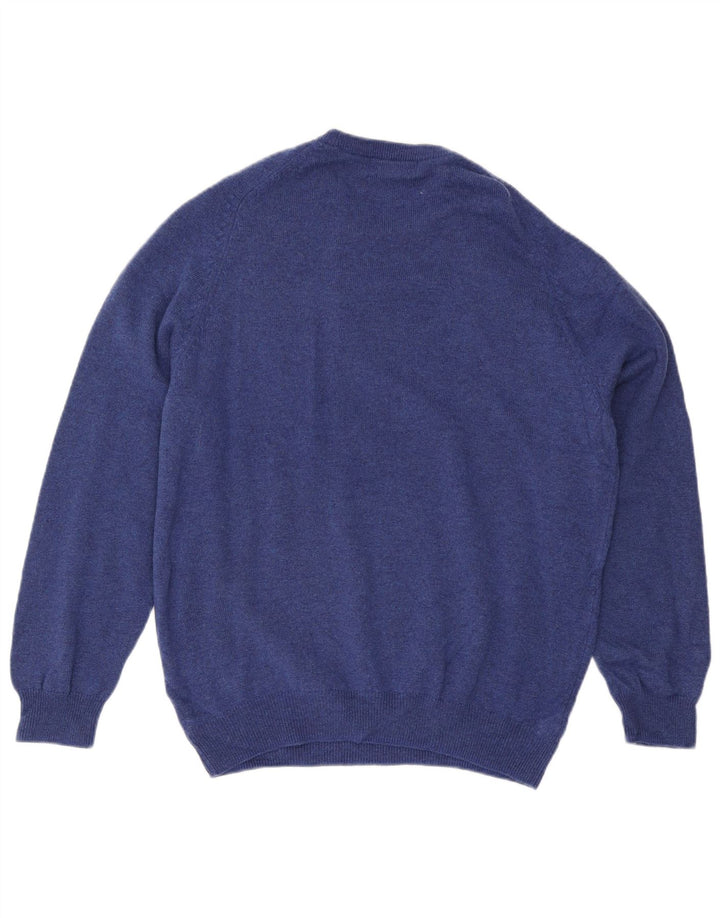 MARKS & SPENCER Herre Blue Harbor Crew Neck trøje Sweater Large Blue Wool