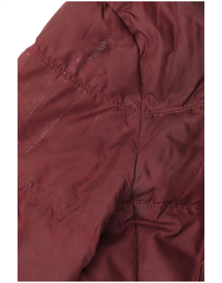 Tommy Hilfiger Dame Hætte Polstret Jakke UK 10 Small Bourgogne Polyester