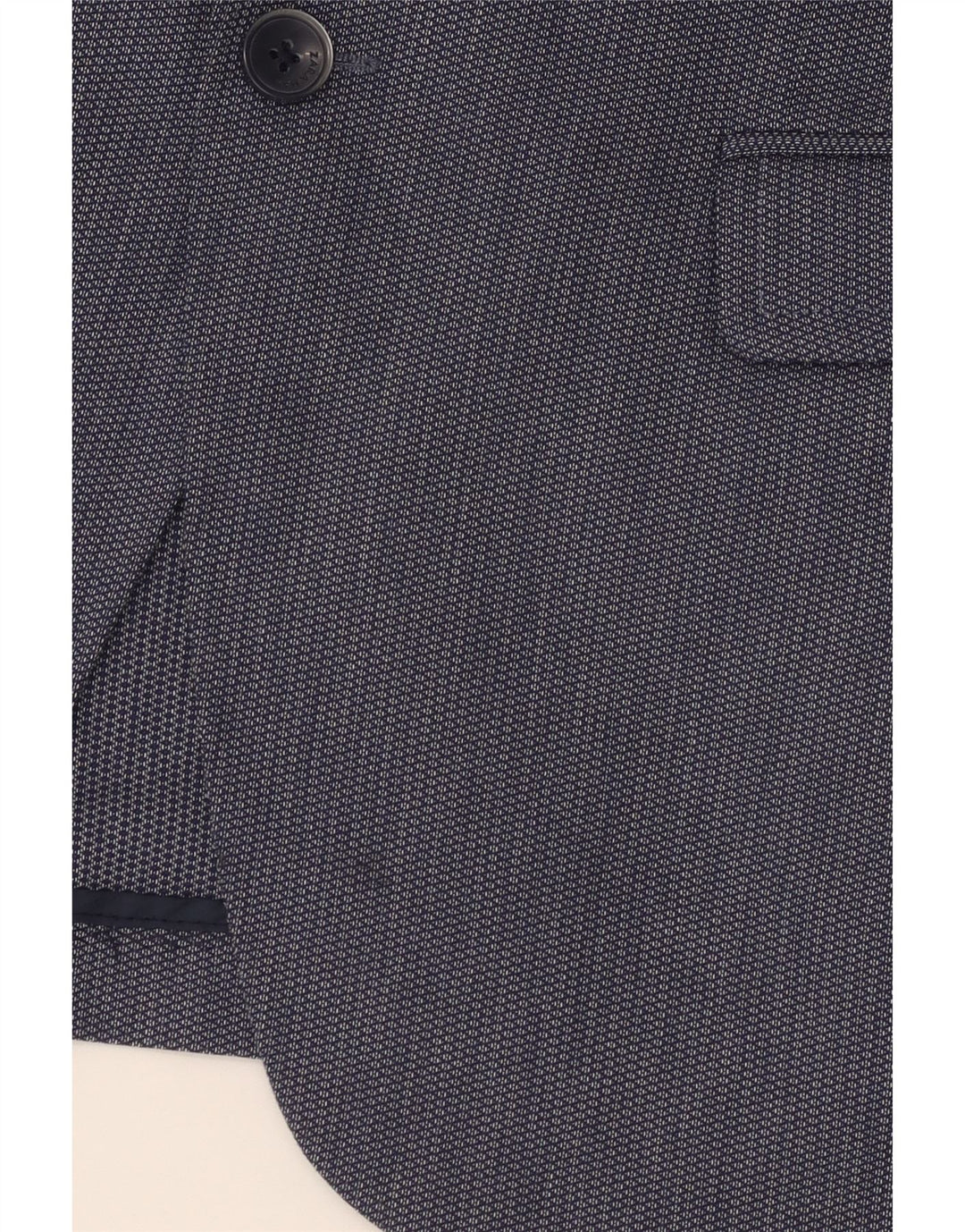 ZARA Herre 2-knaps blazerjakke EU 50 Medium Navyblå Polyester