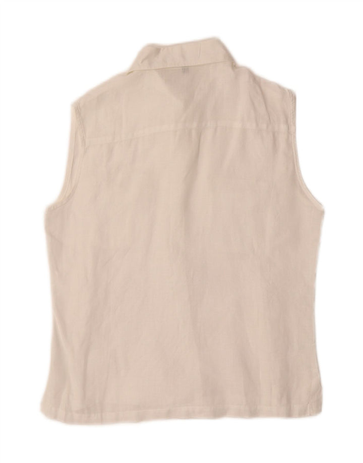 Best Company Dame Ærmeløs skjorte Bluse IT 44 Medium White