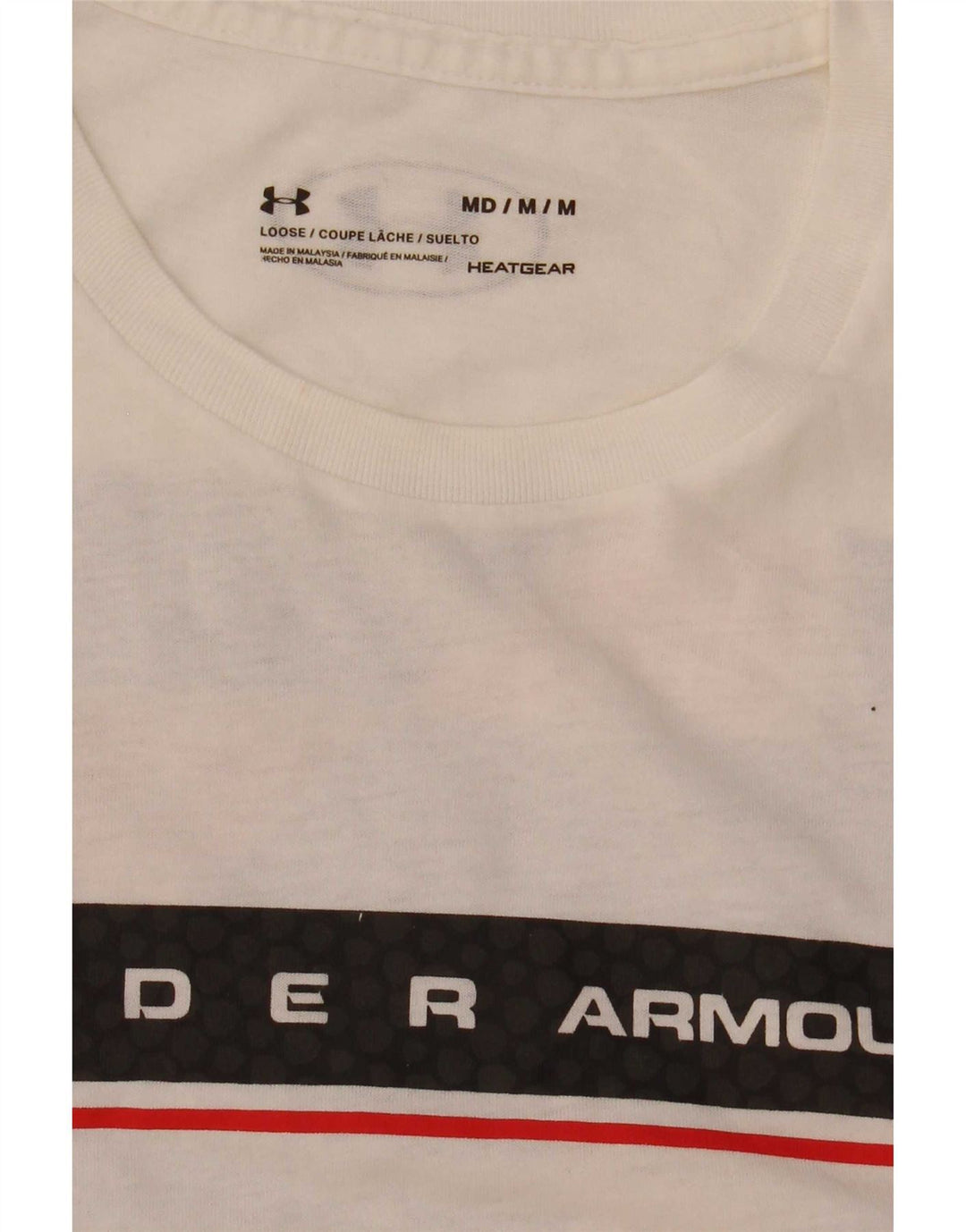 Under Armour Herre Heat Gear Grafisk T-Shirt Top Medium White