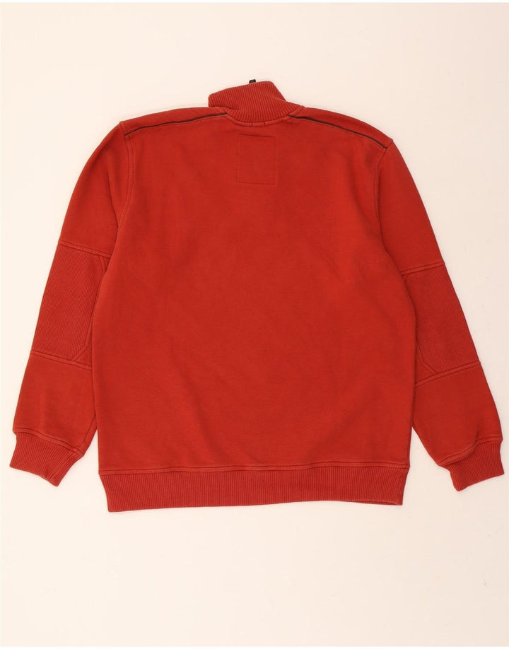 CHAMPION Mens Zip Neck Sweatshirt Jumper XL Red Cotton Vintage Champion and Second-Hand Champion from Messina Hembry 