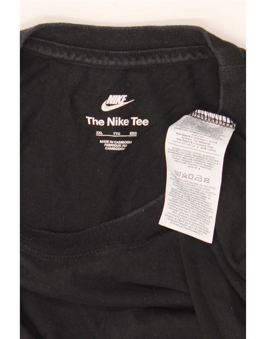 Nike T-shirt top til mænd 2XL sort bomuld