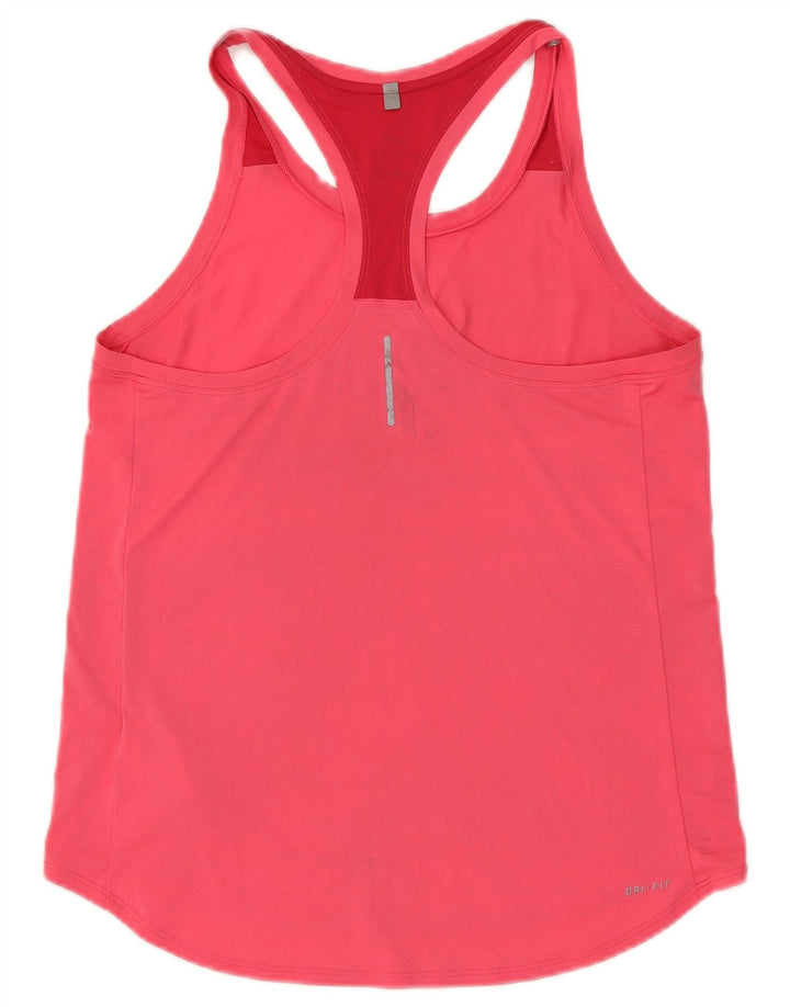 Nike Dame Dri Fit Grafisk Vest Top UK 12 Medium Pink Polyester