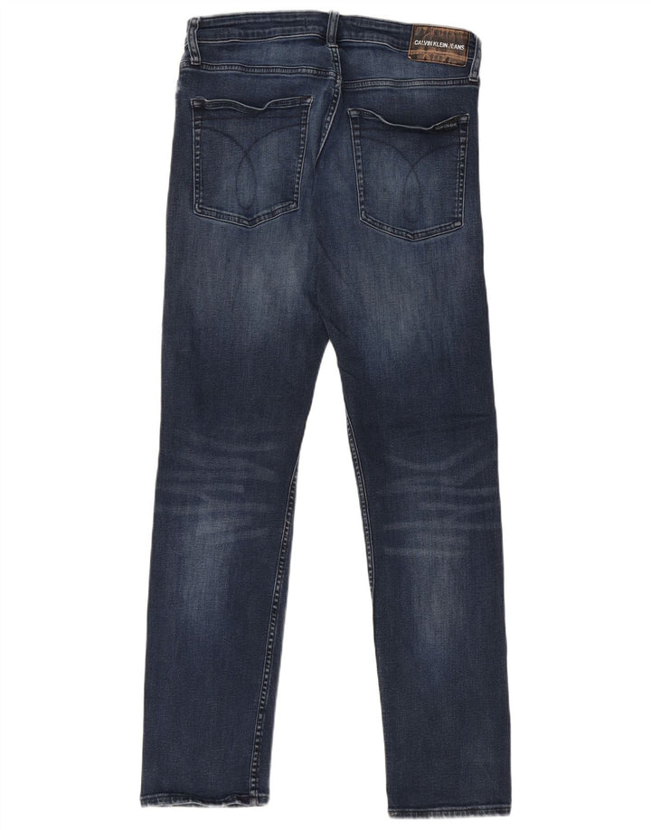 Calvin Klein Dame Slim Jeans W32 L32 Blå Bomuld