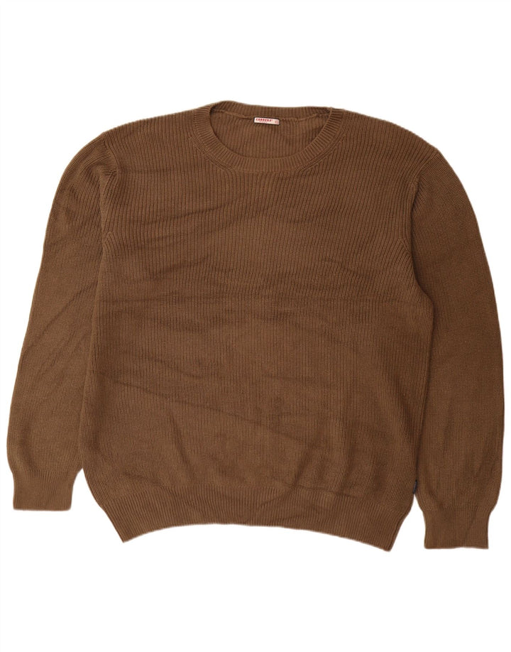 Carrera herre sweater med rund hals 2XL brun bomuld