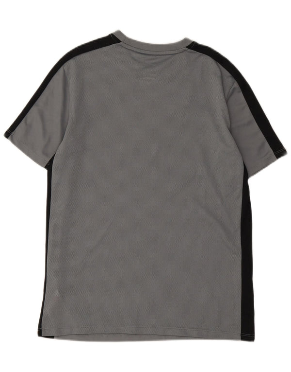 Nike Boys Dri Fit T-Shirt Top 13-14 Years XL Grey Colourblock Polyester