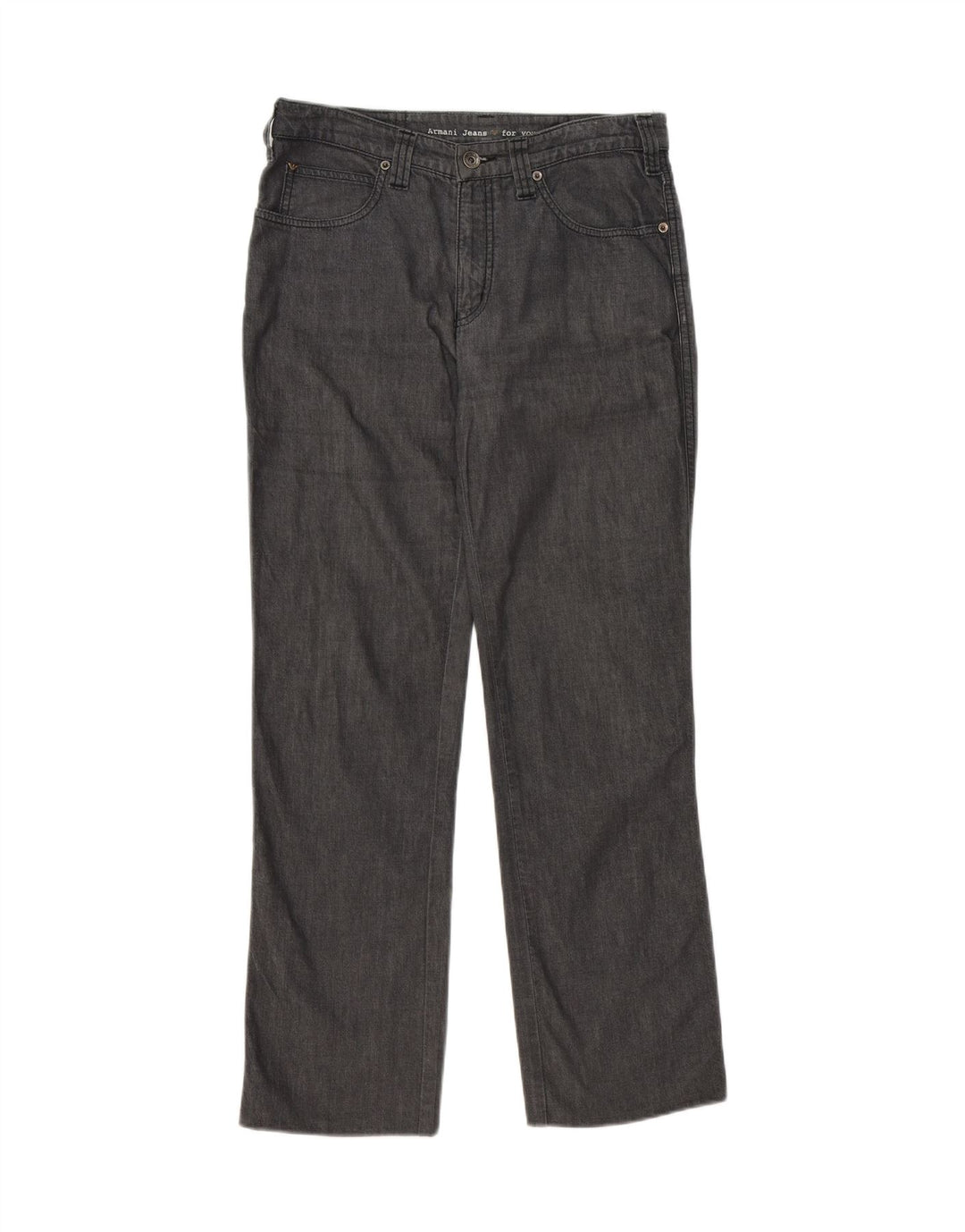 ARMANI Mens Straight Jeans W31 L28 Grey Cotton Vintage Armani and Second-Hand Armani from Messina Hembry 