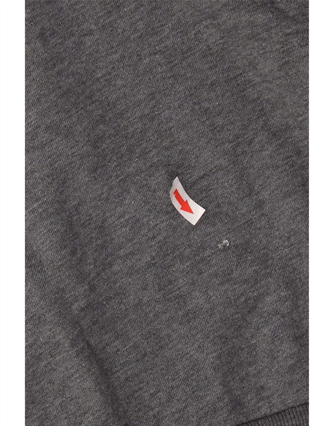 ADIDAS grafisk hættetrøje med lynlås til kvinder UK 12/14 mellemgrå bomuld