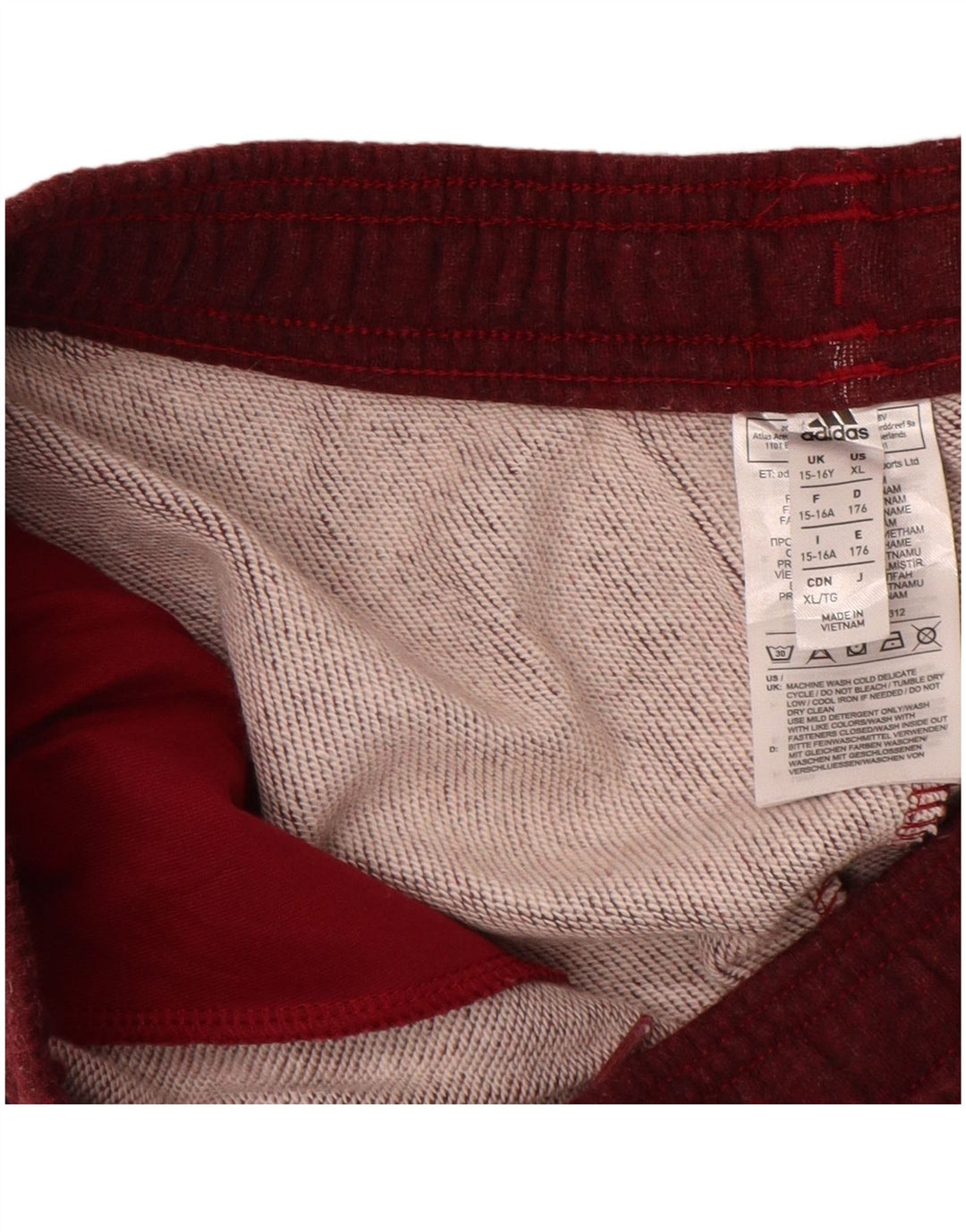 ADIDAS Træningsdragtsbukser til drenge 15-16 år Bourgogne bomuld