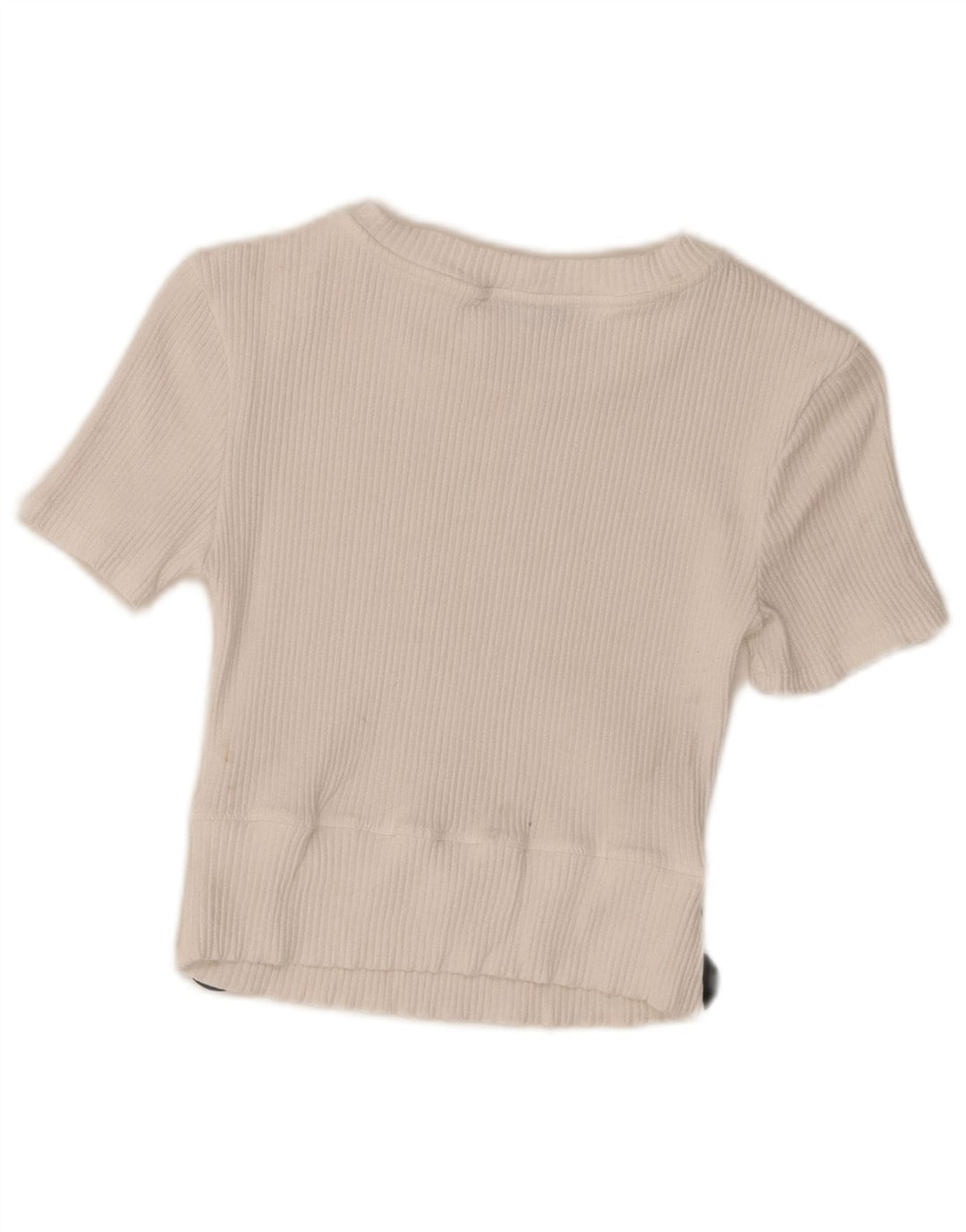 Zara Womens Crop Bluse Top UK 8 Small White Viscose