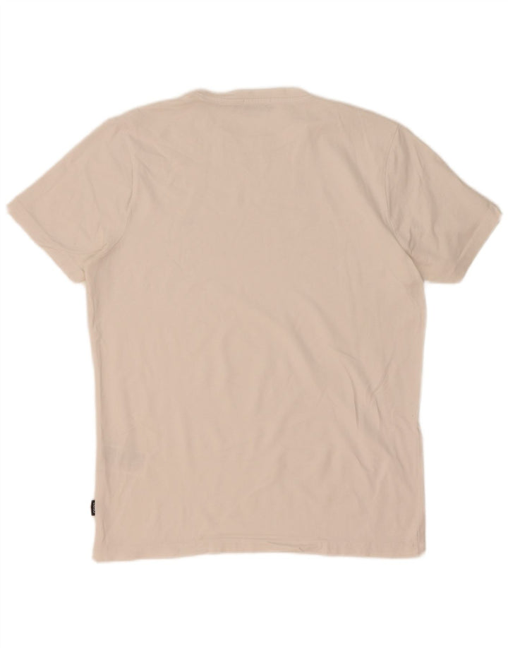 Liu Jo Herre T-Shirt Top Medium Hvid Bomuld