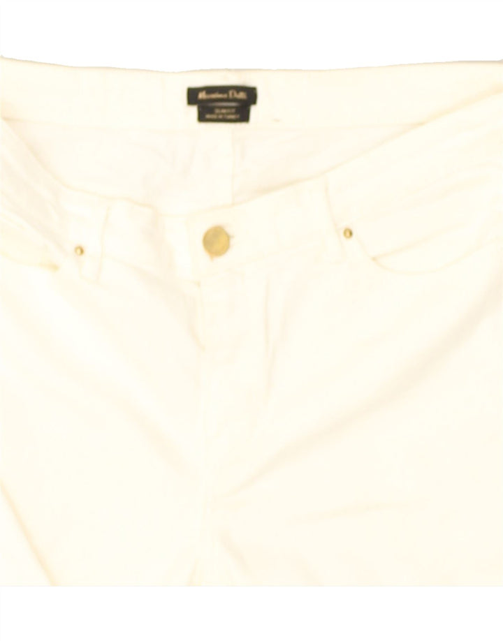 MASSIMO DUTTI Womens Slim Jeans W32 L29 White Cotton | Vintage Massimo Dutti | Thrift | Second-Hand Massimo Dutti | Used Clothing | Messina Hembry 