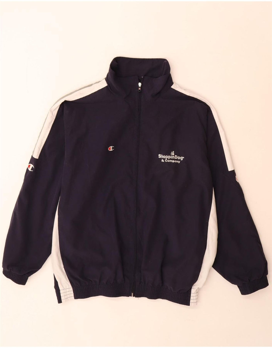 Champion Herre træningsdragt Topjakke Medium Navy Blue Colourblock Polyester