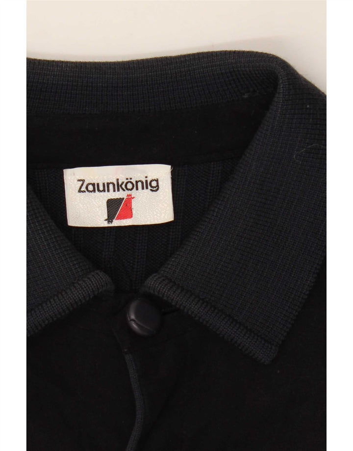 Vintage herre cardigan sweater Medium Navy Blue Colourblock