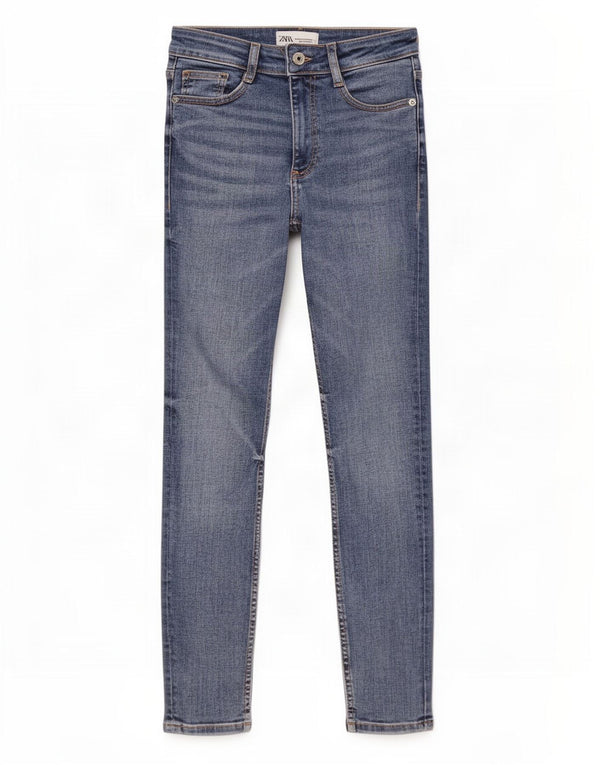 Zara Dame Skinny Jeans EU 36 XS W26 L27 Blå