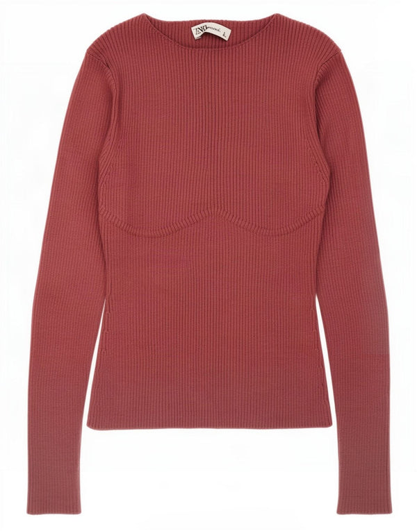 Zara Dame Top Langærmet UK 12 Medium Pink