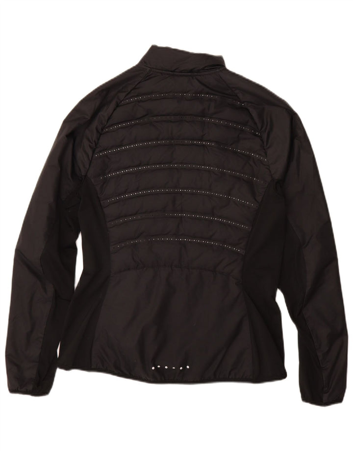 NIKE Racerjakke til kvinder UK 12 Medium Sort Polyester