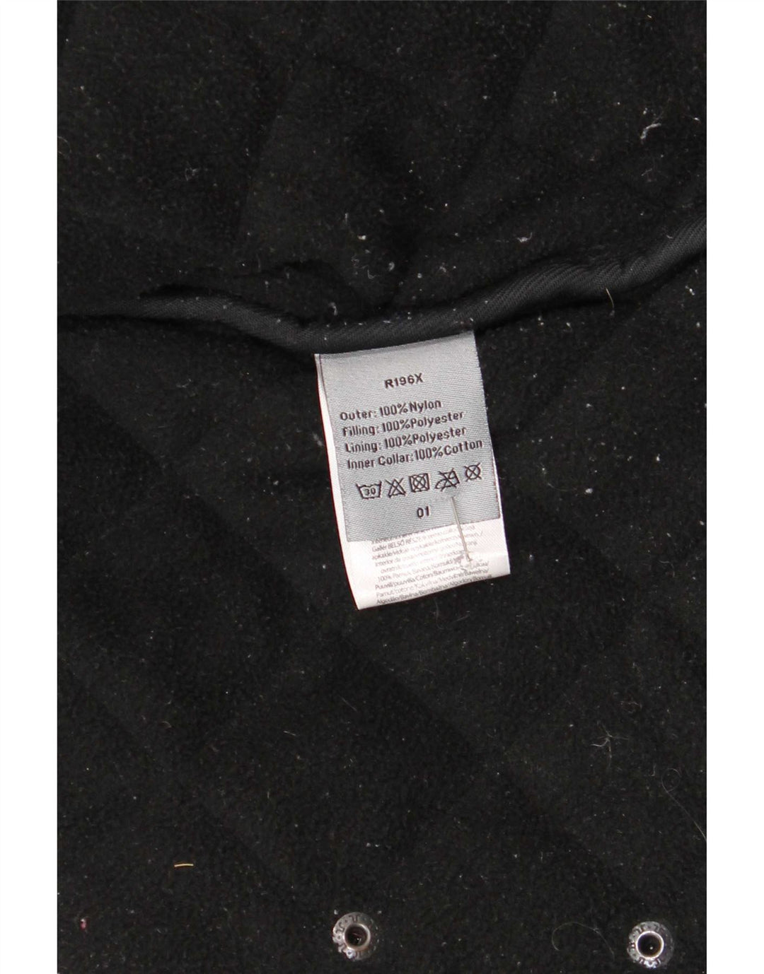 Vintage herre quiltet jakke UK 42 XL sort nylon