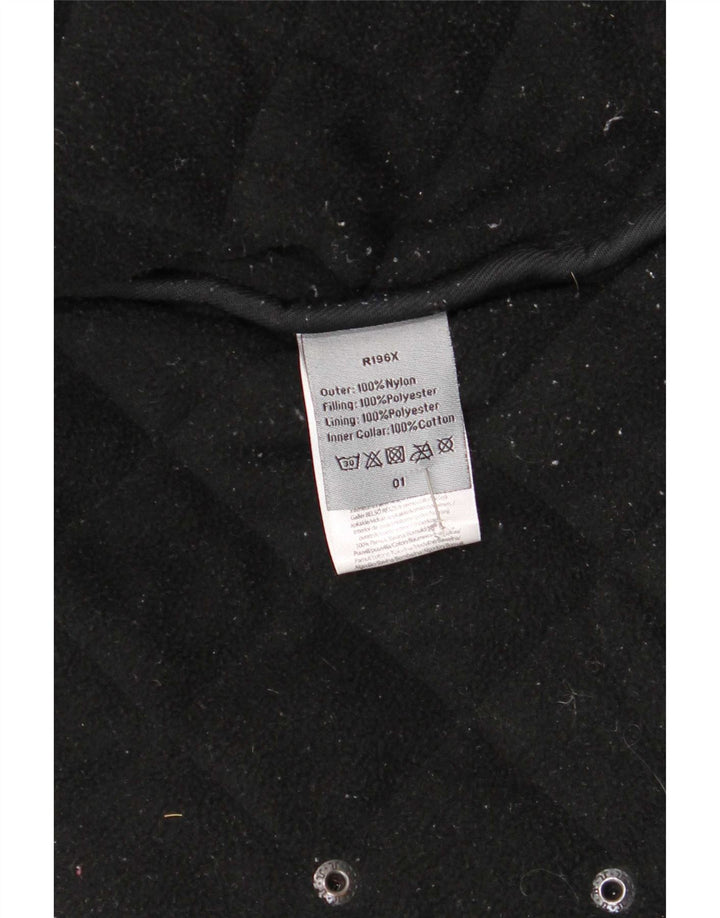Vintage herre quiltet jakke UK 42 XL sort nylon