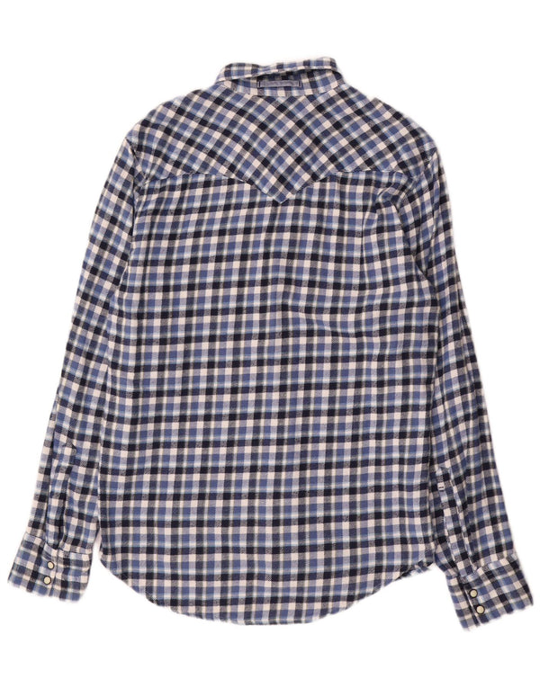 Levi's Herre Slim Fit Flanellskjorte Medium Blue Ternet Bomuld