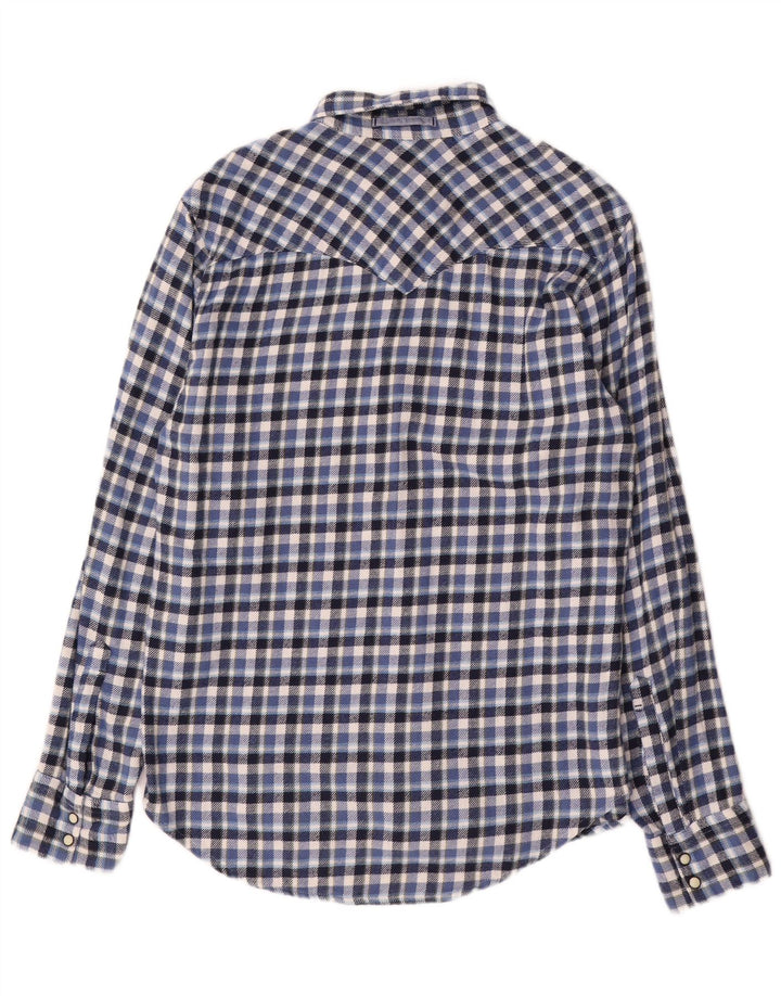 Levi's Herre Slim Fit Flanellskjorte Medium Blue Ternet Bomuld