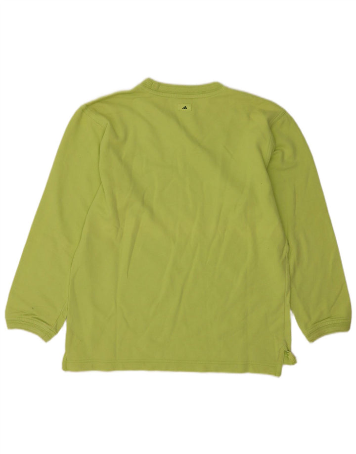 Adidas Dame Sweatshirt Jumper UK 12 Medium Green Bomuld
