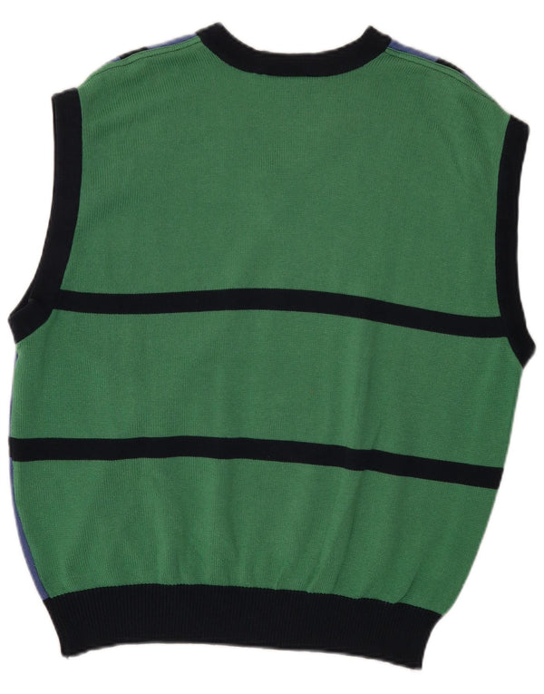 CARLO COLUCCI Damevest Tank Top IT 52 2XL Blå Colourblock Polyacryl