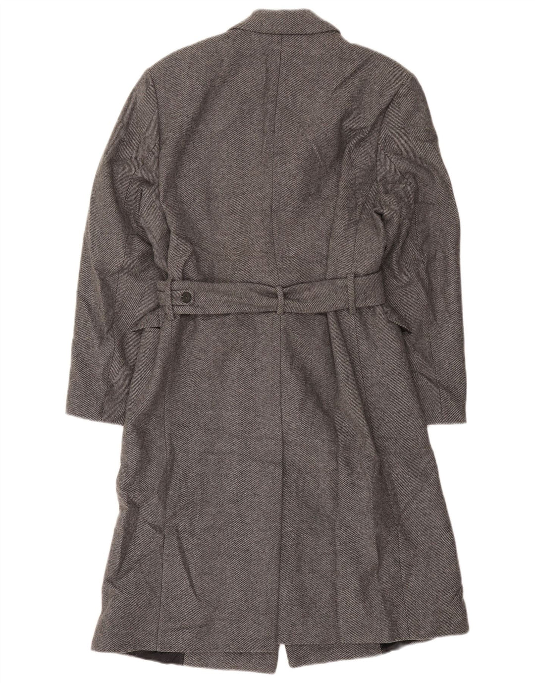 Zara Herre Double Breasted Coat UK 38 Medium Grey Sildebensuld