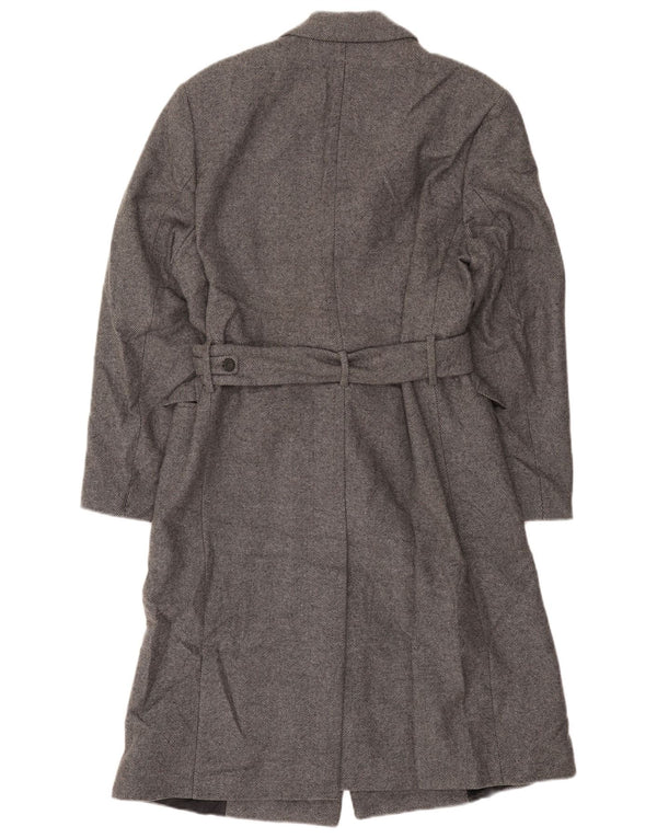 Zara Herre Double Breasted Coat UK 38 Medium Grey Sildebensuld