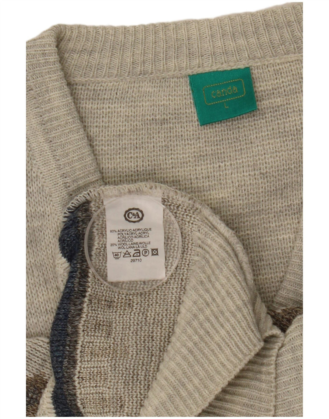 C&A Herre Canda Vest Tank Top Stor Grå Geometrisk Akryl