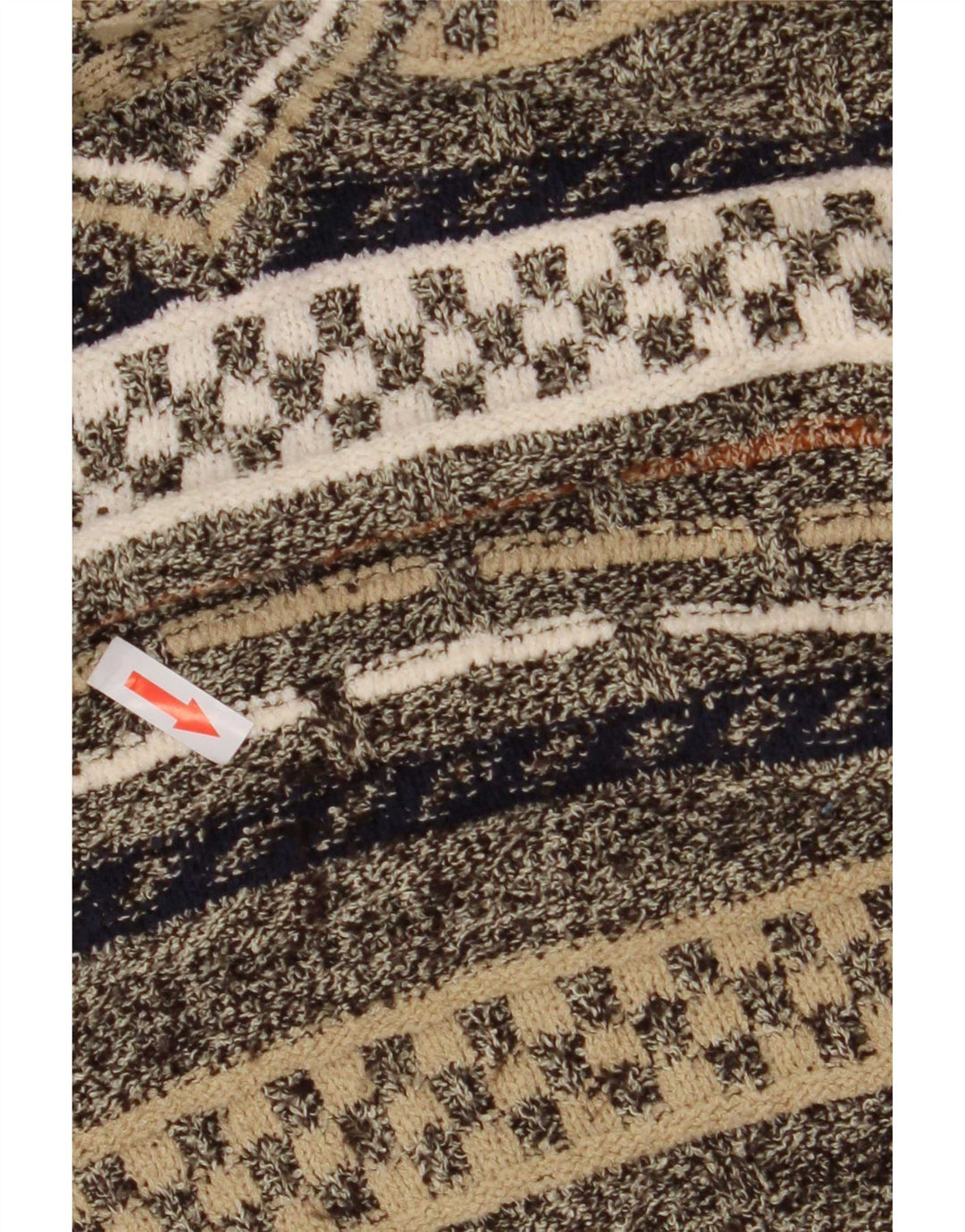 Malagrida Herre V-hals sweater XL Multifarvet geometrisk bomuld