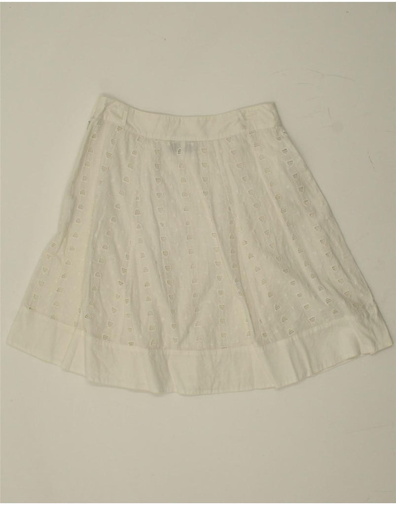 VERO MODA Womens A-Line Skirt IT 34 2XS W22 White Cotton Vintage Vero Moda and Second-Hand Vero Moda from Messina Hembry 