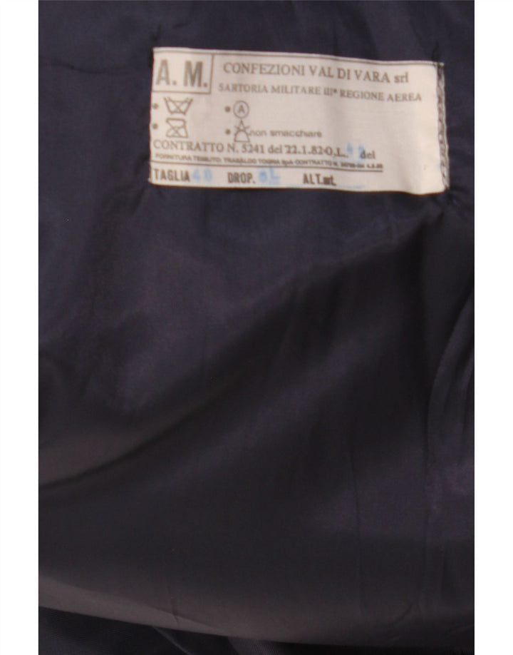 Vintage Trench Coat til mænd IT 48 Medium Navy Blue