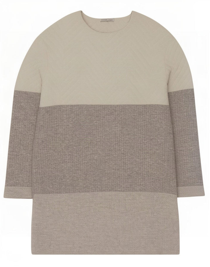 Zara Sweatshirt Jumper UK 14 Medium Grey Colourblock