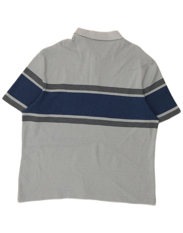 Marks & Spencer Polo Shirt til mænd 2XL Blå Colourblock Bomuld