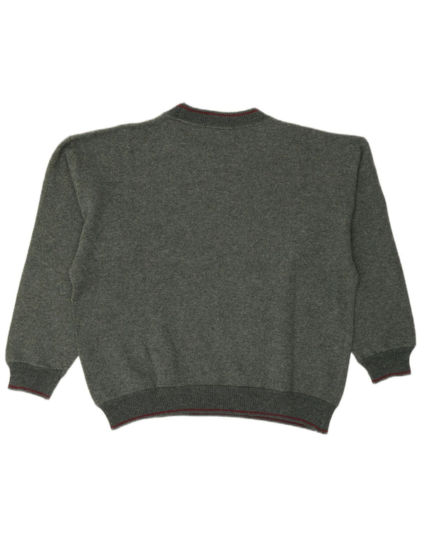 Vintage Dame Oversized Crew Neck Jumper Sweater UK 16 Large Green